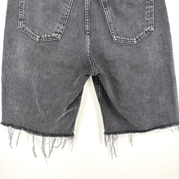 AGOLDE 90s Pinch Waist Ultra High Rise Bermuda Shorts Sz 23 Black Jorts Denim - Picture 9 of 13